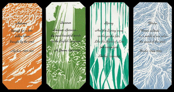 2015 Letterpress Printed Bookmarks